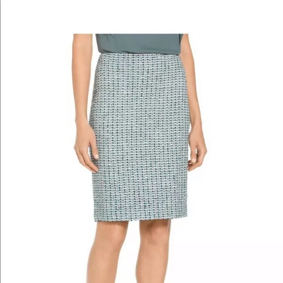 St. John Dresses & Skirts - St. John NWT Seaglass  Checked Knit Pencil Skirt